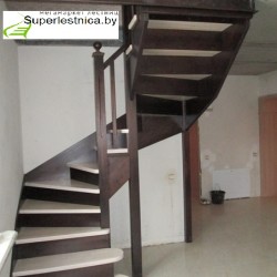 Купить деревянную лестницу под заказ для дома на второй этаж