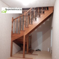 устройство деревянной лестницы с забежными ступенями